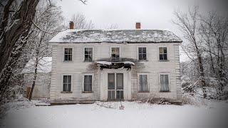 Exploring America's Oldest Abandoned Mansion in Snowstorm! | Found Weapons and Antiques From 1800s