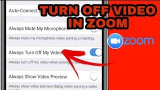 How to turn off video in zoom meeting app 2021