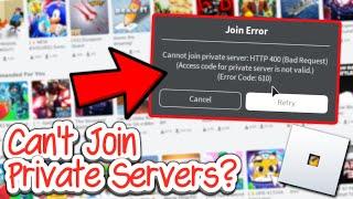 How to Fix Roblox Private Servers Not Working! (2024)