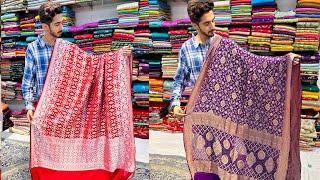 बनारसी सड़िया यहाँ बनती है ! Top Banarasi Saree Manufacturing Company Delivery All World