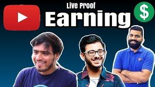 YOUTUBE EARNING | Live Proof |How much money for how many views