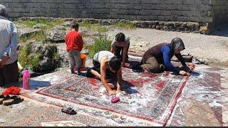 sular çekildiği icin 5 yıldır gidemiyorduk️çok şükür bu sene Kaya gölüne gittik halıları yukadık