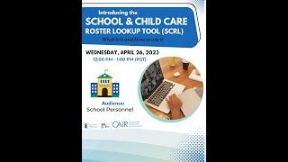 Introducing the School and Child Care Roster Lookup Tool For Schools