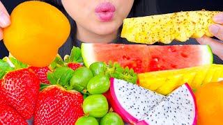 ASMR JUICY COLORFUL FRUIT PLATTER | EATING SOUNDS | MUKBANG | ASMR PHAN