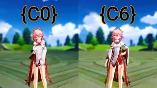 The Shocking DMG Difference: Yae Miko C6 vs C0!