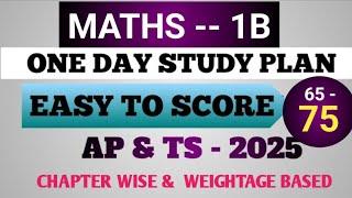 MATHS 1B ONE DAY STUDY PLAN 2025