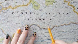 ASMR ~ Basse-Kotto, Central African Republic History & Geography ~ Soft Spoken Map Tracing