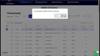 How to Delete a timesheet