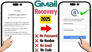 Gmail Account Recovery 2025 || Gmail Account Recovery || How To Recover Gmail Account