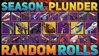 ALL NEW Exotic & Legendary Random Rolls (Craftable Weapons) | Destiny 2 Season of Plunder