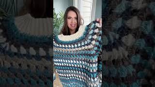 Easy Granny Stitch Crochet Sweater #crochet #diy #crochetsweater #crochettop