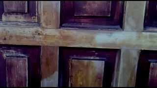 PAINT AND VARNISH STRIPPING FRONT DOOR