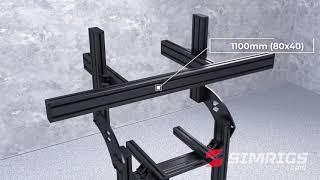 Simrigs.com eXodus sim racing cockpit SINGLE SCREEN assembly video