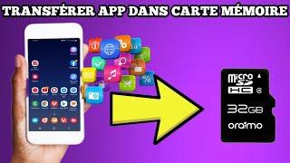 Comment transférer des applications de la mémoire interne à la carte mémoire