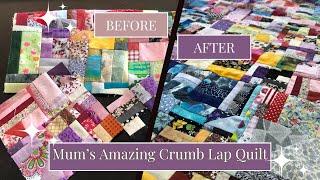 Mum's Amazing Crumb Lap Quilt - Bunting and Catch Up #quilting #newstitch#joinus#sewing#sewingtips