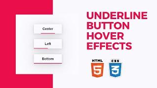 Create Underline Button Hover Effects | Pure CSS
