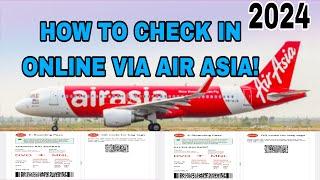 HOW TO CHECK-IN AIR ASIA ON-LINE || TAGALOG TUTORIAL || 2024 UPDATED CHECK-IN #viral #airlines