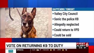 Valley City Council to vote on returning K-9 Sonic to duty