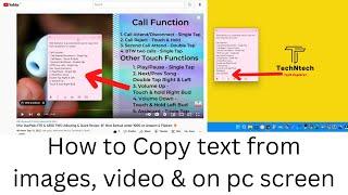 How to copy text from YouTube videos | Copy any text on image, video & PC screen