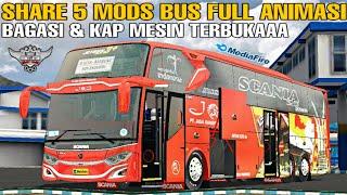 SHARE 5 MOD BUS FULL ANIMASI TERBARU | MOD BUSSID TERBARU