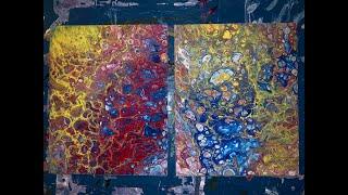 Part2 Silicone comparison..Dimethicone 500 and artist loft silicone oil acrylic pour painting