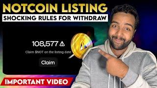 NotCoin Crypto Mining Listed ? Is 1 $NOT = $0.012? Notcoin Mining Withdrawal Complete Detail