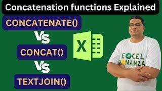 CONCATENATE vs CONCAT vs TEXTJOIN formula in Excel | Understand the difference!