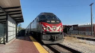 Metra Equipment moving into Joliet Station Platform