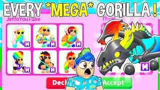 I Traded *EVERY MEGA NEON* Gorilla Fairground Pet In Adopt Me Roblox !! Adopt Me Trading COMPILATION