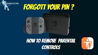 how to remove parental controls on a nintendo switch without a pin