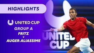 Taylor Fritz (USA) v Félix Auger-Aliassime (CAN) - United Cup Highlights | Wide World of Sports