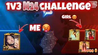 619_BASHA | vs | 3 Pro Girls | M24 Challenge Match |Pubg Mobile