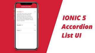 Building Accordion List in Ionic 5 |  Ionic 5 Animated Accordion | Ionic 5 Tutorial for Beginners