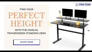 Tranzendesk 55" Crank Standing Desk Collection