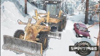 Чистим Дорогу ГРЕЙДЕРОМ От СНЕГА - SpinTires