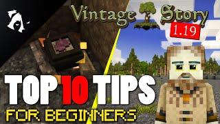 TOP 10 TIPS FOR BEGINNERS | Vintage Story 1.19