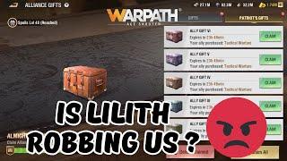 Warpath 10.0 - Is Lilith robbing us?