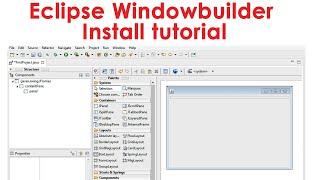 Eclipse windowbuilder Install tutorial