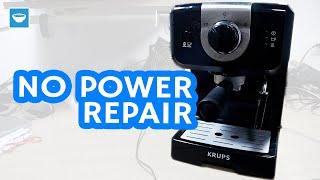 KRUPS Coffee Machine Repair with No Power Issue - Bad Capacitors