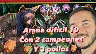 ARAÑA DIFÍCIL 10 Speed Run con 3 pollos, Free to Play con Akemtum  - RAID: SHADOW LEGENDS