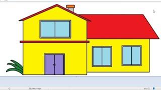 home drawing building | scenery home drawing | most beautiful house drawing | house drawing in paint