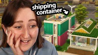 i built a *shipping container* house in the sims