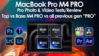 Top vs Base M4 PRO vs All Previous Gen "PRO" Chip - Ultimate Apple "PRO" Chip Photo Test/Review