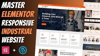 Complete Responsive CONSTRUCTION WEBSITE using ELEMENTOR | Wordpress Elementor Tutorial 2025