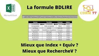 Excel - La formule BDLIRE - Mieux que Index + Equiv et RechercheV ?