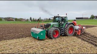 Maismulchsaat  mit einem Fendt 926 und Kuhn "Bolliger Agrar"