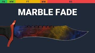 Bowie Knife Marble Fade - Skin Float And Wear Preview