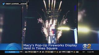 Macy's Pop-Up Fireworks Display Held In Times Square