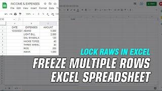 How To Freeze Multiple Rows Excel Spreadsheet - Lock Raws In Excel