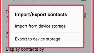 Samsung Galaxy Mobile Import/Export Contact|| Import From Device Storage | Export To Device Storage